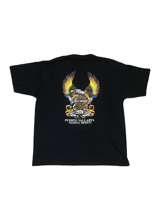 00s Harley Davidson Legends Are Forever Puerto Vallarta Motorcycle T-Shirt(XL)