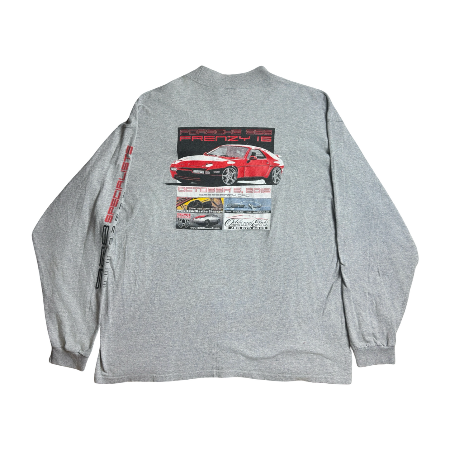 Porsche 928 Frenzy 16 2012 Event Long Sleeve T-Shirt(2XL)