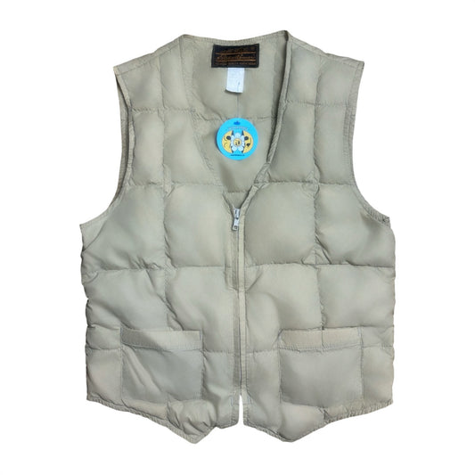 70s Eddie Bauer Quilted Goose Down Hunting Puffer Vest (S)